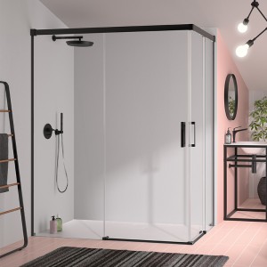 Angular de ducha Glasé GS607 - 2 fijos + 2 puertas