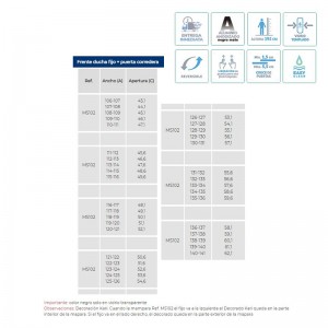 Frente de ducha Masela MS102 - Fijo + puerta 2