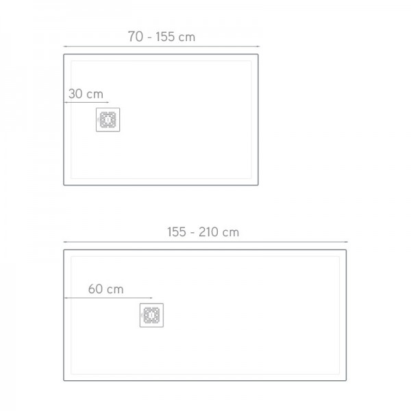 Plato de ducha de resina a medida modelo Liso