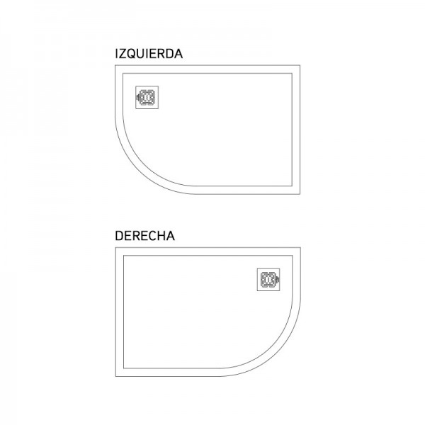 Plato de ducha semicircular a medida modelo Angular