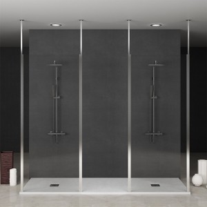 Plato de ducha de resina doble válvula modelo Bizona 2