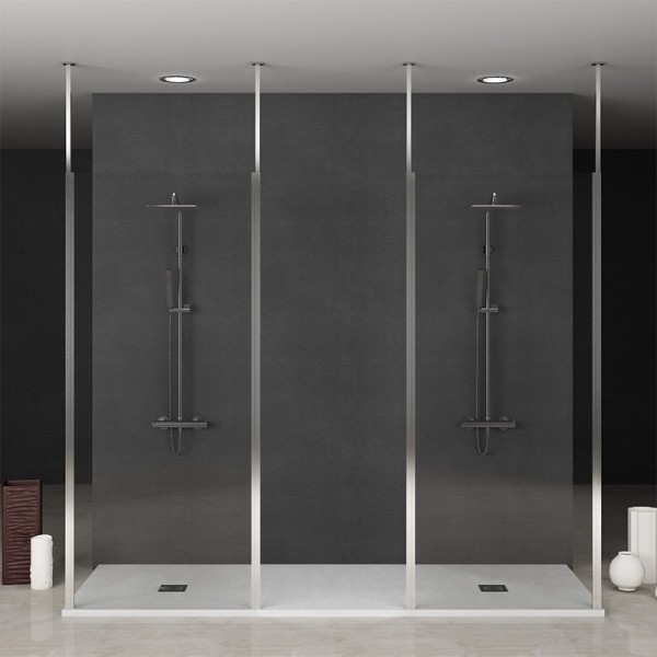 Plato de ducha de resina doble válvula modelo Bizona