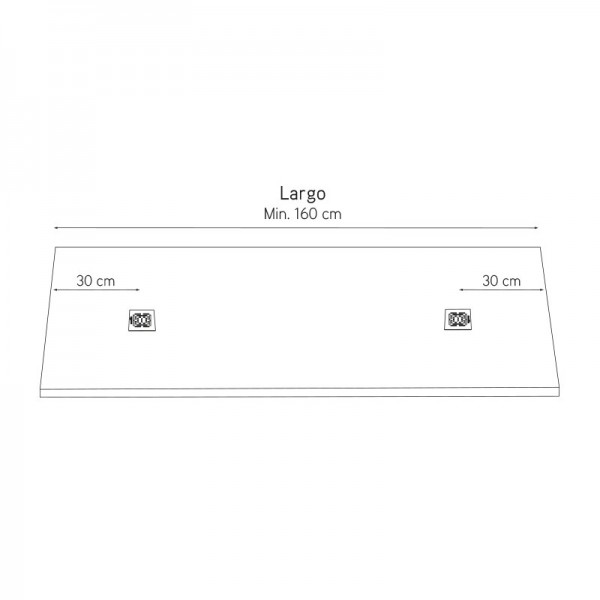 Plato de ducha de resina doble válvula modelo Bizona