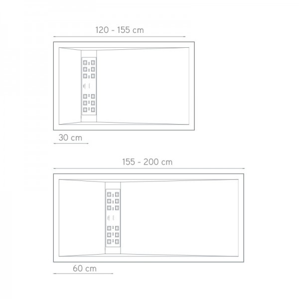 Plato de ducha de resina a medida modelo Neo