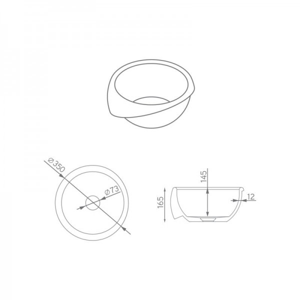 Lavabo sobre encimera - Seno AmuriPlus