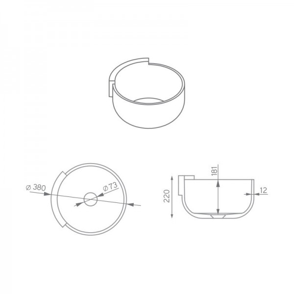 Lavabo sobre encimera - Seno VeronaPlus