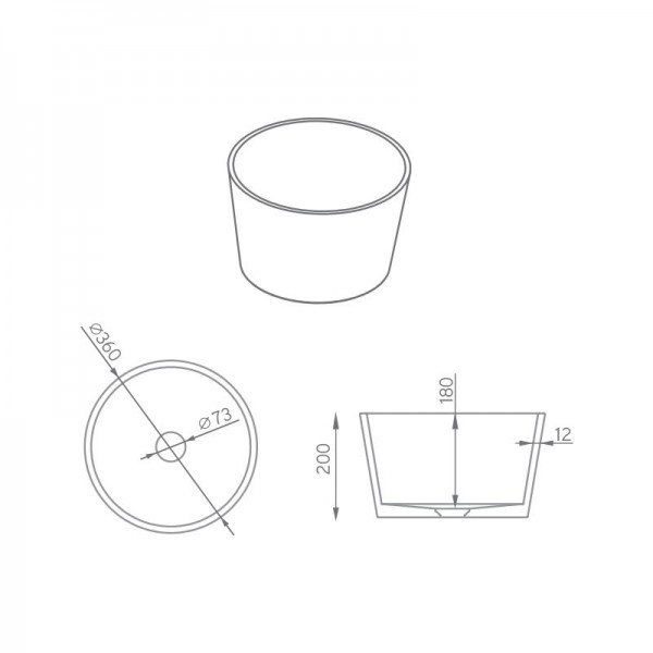 Lavabo sobre encimera - Seno NoxPlus