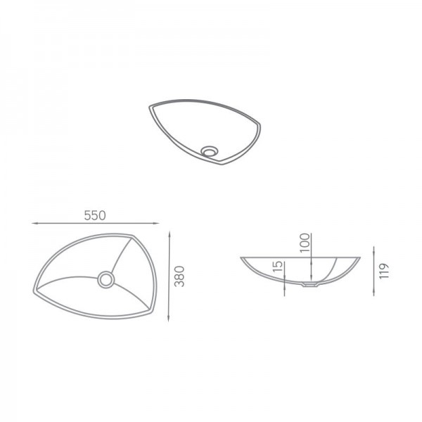 Lavabo sobre encimera - Seno AmeliPlus