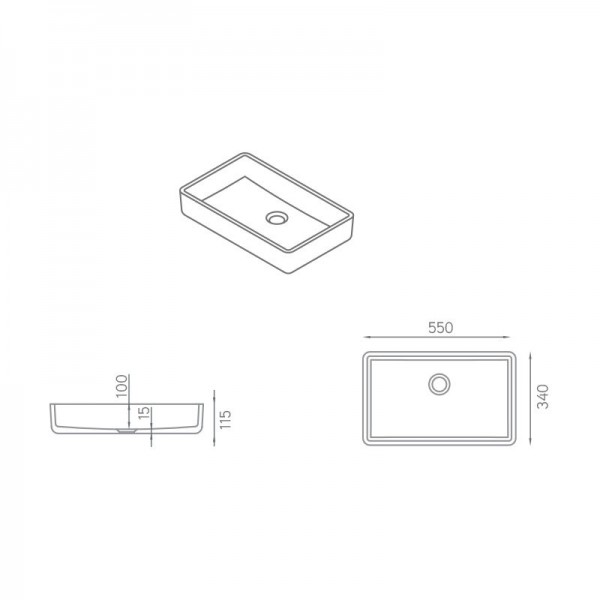 Lavabo sobre encimera - Seno AlfaPlus