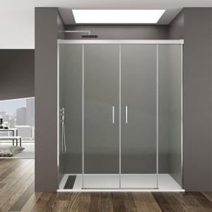 Mampara de ducha BASIC SPAZIO - 2Fijo + 2Corredera