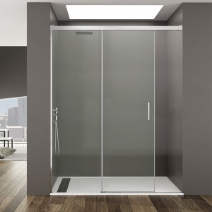 Mampara de ducha BASIC FREE- con perfil superior y fijo+corredera