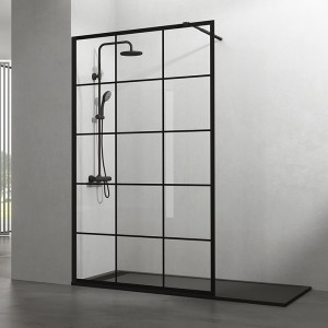 Fijo de ducha SCREEN BLACK CHESS - fijo con serigrafía en negro 2