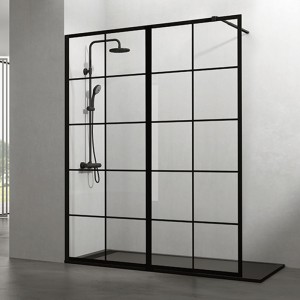 Fijo de ducha SCREEN BLACK CHESS XXL - doble fijo serigrafía en negro