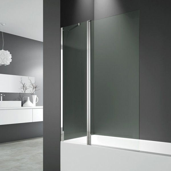 Mampara de bañera OPEN 2 - panel fijo+abatible 150x122