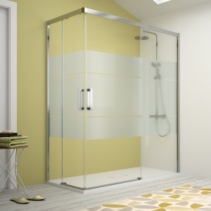 Mampara de ducha 400 - Angular 2 fijos + 2 puertas 2
