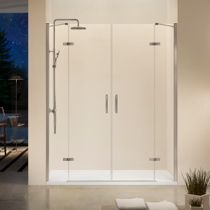 Mampara de ducha Nardi - 2 Paneles Fijo + 2 Puertas Abatibles