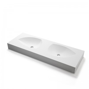 Lavabo doble con encimera y faldón AmeliPlus