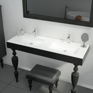 Lavabo doble con encimera AlfaPlus 2
