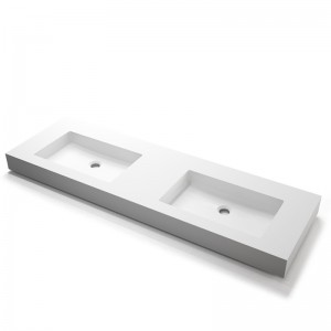 Lavabo doble con encimera y faldón AlfaPlus