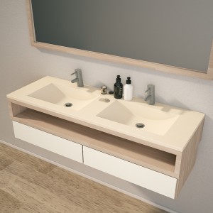 Lavabo doble con encimera Alfa ST-ONE 2