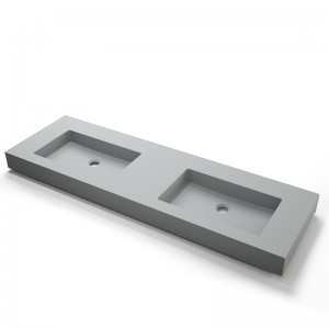 Lavabo doble con encimera y faldón Alfa ST-ONE