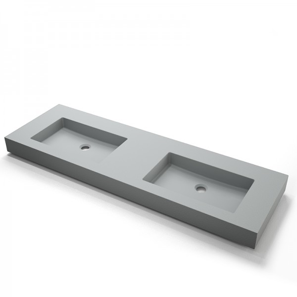 Lavabo doble con encimera y faldón Alfa ST-ONE