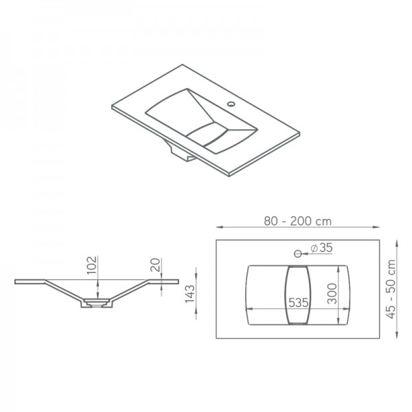Lavabo con encimera Sigma ST-ONE