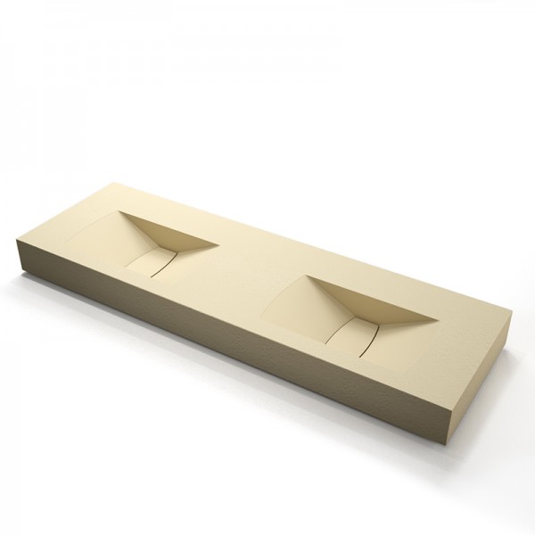 Lavabo doble con encimera y faldón Sigma ST-ONE