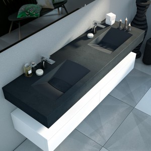 Lavabo doble con encimera y faldón Sigma ST-ONE 2