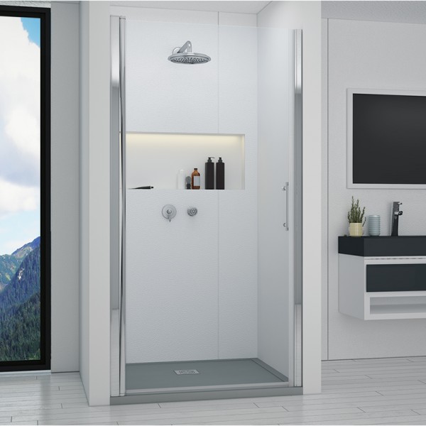 Mampara de ducha abatible Tánger - puerta de vidrio