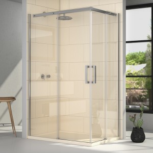 Mampara de ducha cuadrada S.5000 CU - 2 puertas + 2 fijos en ángulo 2