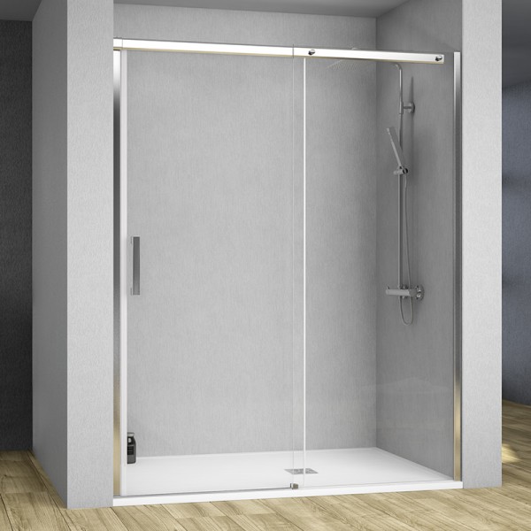 Mampara de ducha frontal S.5000 AL - una puerta + un fijo