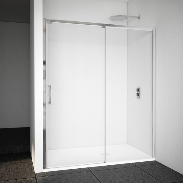 Mampara de ducha frontal S.3000 AL - puerta + fijo
