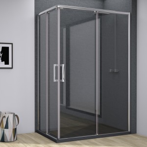 Mampara de ducha cuadrada S.3000 CU - 2 puertas + 2 fijos en ángulo 2