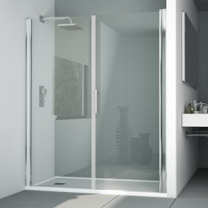 Mampara de ducha abatible Ankara - puerta abatible + fijo en línea 2