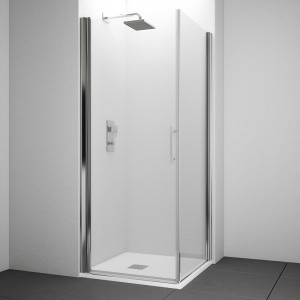 Mampara de ducha cuadrada Ankara 2 - puerta abatible + fijo en ángulo