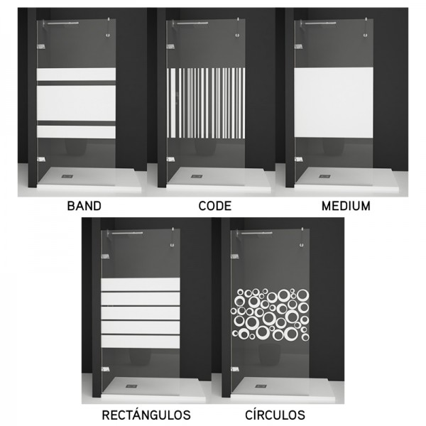 Mampara de ducha plegable Burdeos - puerta plegable