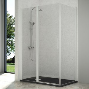 Mampara de ducha cuadrada Dublín - una puerta + dos fijos 2