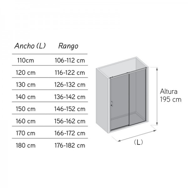 Mampara de ducha X-20 - puerta deslizante + panel fijo