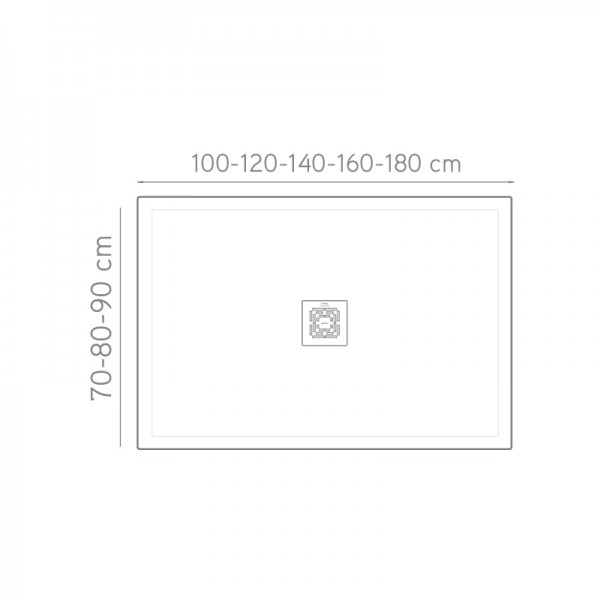 Plato de ducha de resina medidas estándar modelo Basic