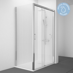 Mampara X-50 doble puerta + fijo en ángulo X60SP