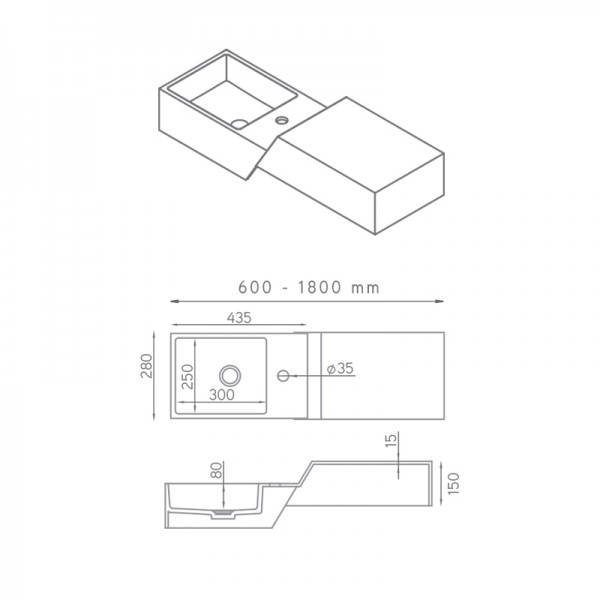 Lavabo suspendido LevelPlus